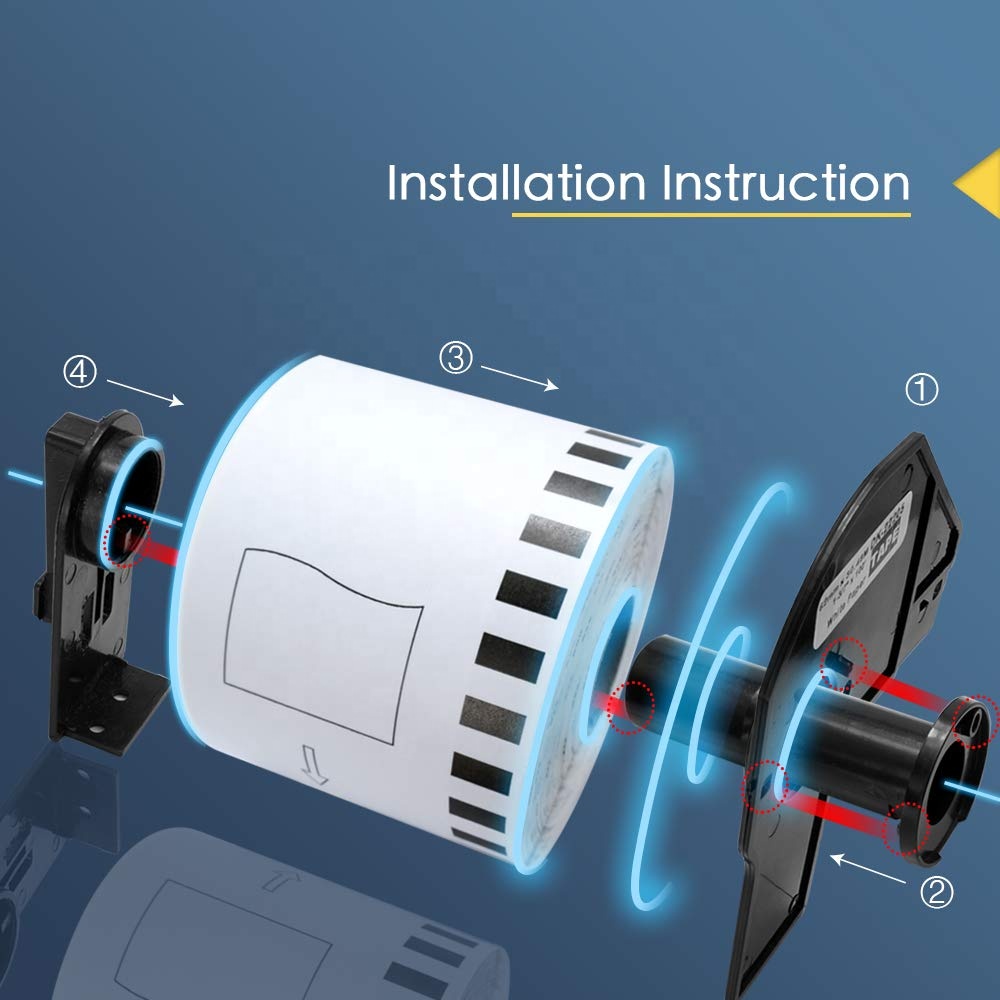 DK series paper rolls compatible for brother ribbon printer label roll cartridge paper dk112202 DK11202
