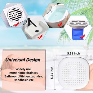 Drain Hair Catcher Silicone Bathroom Accessories Shower Drain Protector Sink Drain Strainer Hair Stopper - Product Image 2