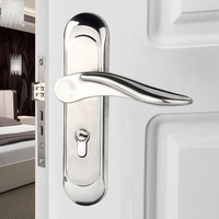 Aluminium-Zinklegierung Einzelriegel-Türgriff mit Schließzylinder für Schlafzimmer, Badezimmer, Eingang, Hotel, Innen- und Holztüren
