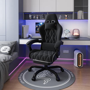 <span class=keywords><strong>Fauteuil</strong></span> de bureau PC élégant et confortable, chaise de gaming luxueuse et sportive gris clair <span class=keywords><strong>avec</strong></span> <span class=keywords><strong>repose</strong></span>-pieds – Vente en gros - Product Image 2