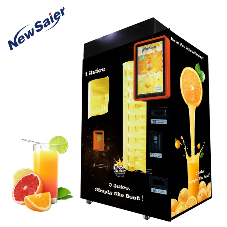 Distributeur automatique de jus d'orange frais, machine intelligente pour vente de jus