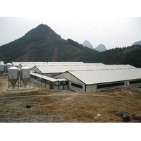 Construction préfabriquée de porcherie à ossature métallique de structure métallique de conception libre de porcherie de bâtiment rapide