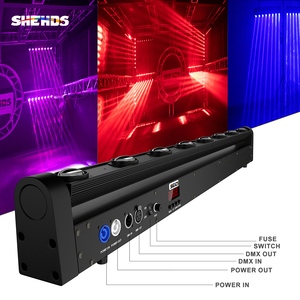 High Brightness 8*12W RGBW 4in1 LED Beam Moving Head <b>Light</b> 8 Eye DMX512 <b>DJ</b> <b>Light</b> for Disco KTV Nightclub Stage - Product Image 2