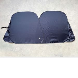 Pare-soleil de pare-brise avant personnalisé Ys790 en polyester anti-UV, double pare-soleil pliable avec logo, 2 pièces pour voiture - Product Image 3