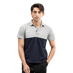 Camisas de Hombre Lisas, Casuales, con Botones, Tejido de Punto Suave, Diseño Ligero y Transpirable, Mezcla de Poliéster y Algodón, Manga Corta - Product Image 1