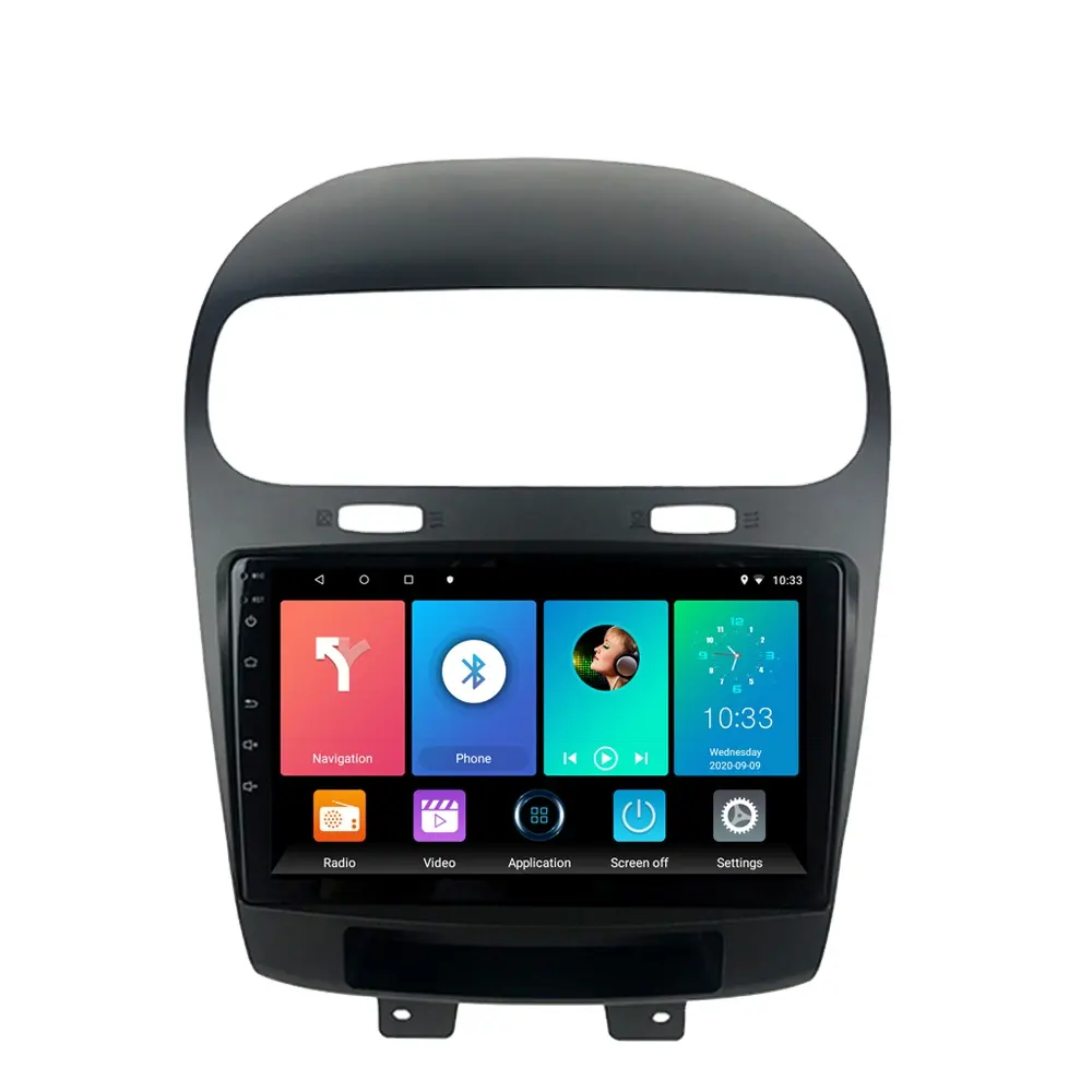 Icreative 1 + 16GB Autoradio pour Dodge Journey Fiat Freemont 2012-2020 Android Carplay Lecteur Multimédia Automobile GPS Navigateur