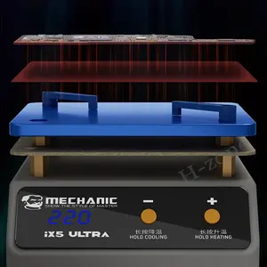 Mechanic IX5 Ultra Universal Plate-forme <span class=keywords><strong>de</strong></span> <span class=keywords><strong>préchauffage</strong></span> <span class=keywords><strong>de</strong></span> la carte mère du téléphone portable Layered Bonding Glue Removal Dot matrix Repair Heater - Product Image 3