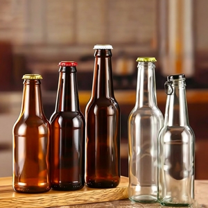 Bouteille de bière en verre flint vide de 330 ml (33 cl) avec bouchon à vis de 26 mm pour fabricant de bouteilles en verre pour boissons gazeuses - Product Image 4