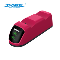 DOBE Cosmic-Red pour PS5 Base de chargeur double avec indicateur LED et poignée de Station de charge USB pour station d'accueil de chargeur de contrôleur PS5