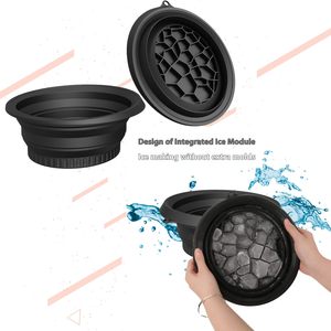 Bol pliable pour bain de glace facial, pour thérapie par eau froide, bol en silicone avec bac à glace intégré, <span class=keywords><strong>cryothérapie</strong></span>, bassins pour le visage - Product Image 1