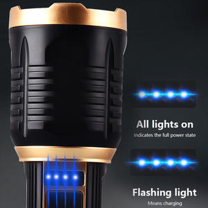 Multi-function Dual <b>Light</b> Flashlight USB Rechargeable Front <b>LED</b> Spotlight Side COB Flood <b>Light</b> Handheld Tactical Torch - Product Image 6