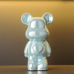 Carftsoul รูปหมีแบบทำมือตู้ทีวีรูปหมีสมัยใหม่สุดสร้างสรรค์ตกแต่งด้วยวัสดุเซรามิกสไตล์รุนแรงด้วยไฟฟ้า - Product Image 6