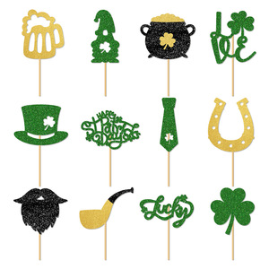 Decoración para Pastel del Día de San Patricio DAMAI, Adornos para Cupcakes con Trébol Irlandés, Artículos Festivos para Fiestas con Temática Irlandesa - Product Image 3