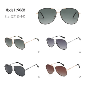 Gafas de Sol de Piloto con Montura Completa, Lentes Degradadas, Montura Dorada, 100% Protección UV, Unisex, Estilo Rectangular para Adultos - Product Image 3