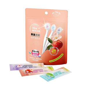 RTS ODM/OEM nane ve şeftali aromalı boncuklu diş fırçaları tek kullanımlık <span class=keywords><strong>Mini</strong></span> taşınabilir seyahat diş fırçası - Product Image 4