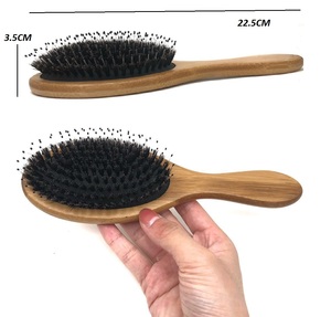 Écologique En Bambou <span class=keywords><strong>Bio</strong></span> En Bois À Poils <span class=keywords><strong>de</strong></span> <span class=keywords><strong>Sanglier</strong></span> <span class=keywords><strong>Brosse</strong></span> à Cheveux <span class=keywords><strong>De</strong></span> Massage - Product Image 1