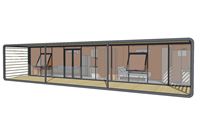Cabane Apple à succès avec terrasse et balcon, capsule spatiale préfabriquée, mini-villa de luxe pour glamping, cuisine et salle de bain incluses, idéale pour les centres de villégiature et Airbnb