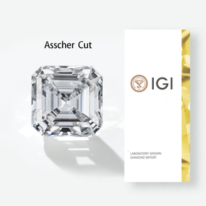 Diamant synthétique Starsgem 2EX Asscher, taille Asscher, qualité D VS1, diamant cultivé en laboratoire CVD, pierre libre pour la création de colliers - Product Image 1