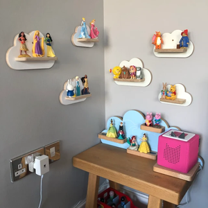 Soporte de almacenamiento magnético moderno personalizado de fábrica FSC & BSCI estante Tonie flotante ecológico montado en la pared para guardería de madera - Product Image 1