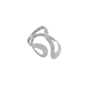 Bague en acier inoxydable au design exquis et original, style simple, ajustable, unisexe, bijoux de mode géométriques, vente en gros - Product Image 6