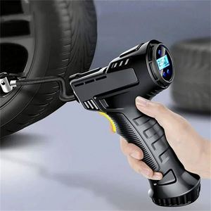 Compresseur sans fil, pompe à air portable rechargeable 120W, gonfleur de pneus numérique sans fil pour voiture - Product Image 1