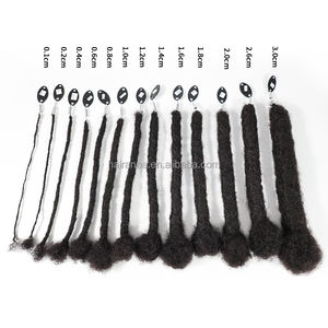 0.2 सेमी मोटाई 4-32 इंच लॉक चेवोक्स प्राकृतिक इंटरलॉक 100% मानव बालों के लिए सूक्ष्म अंतर कर्ली स्थान - Product Image 5