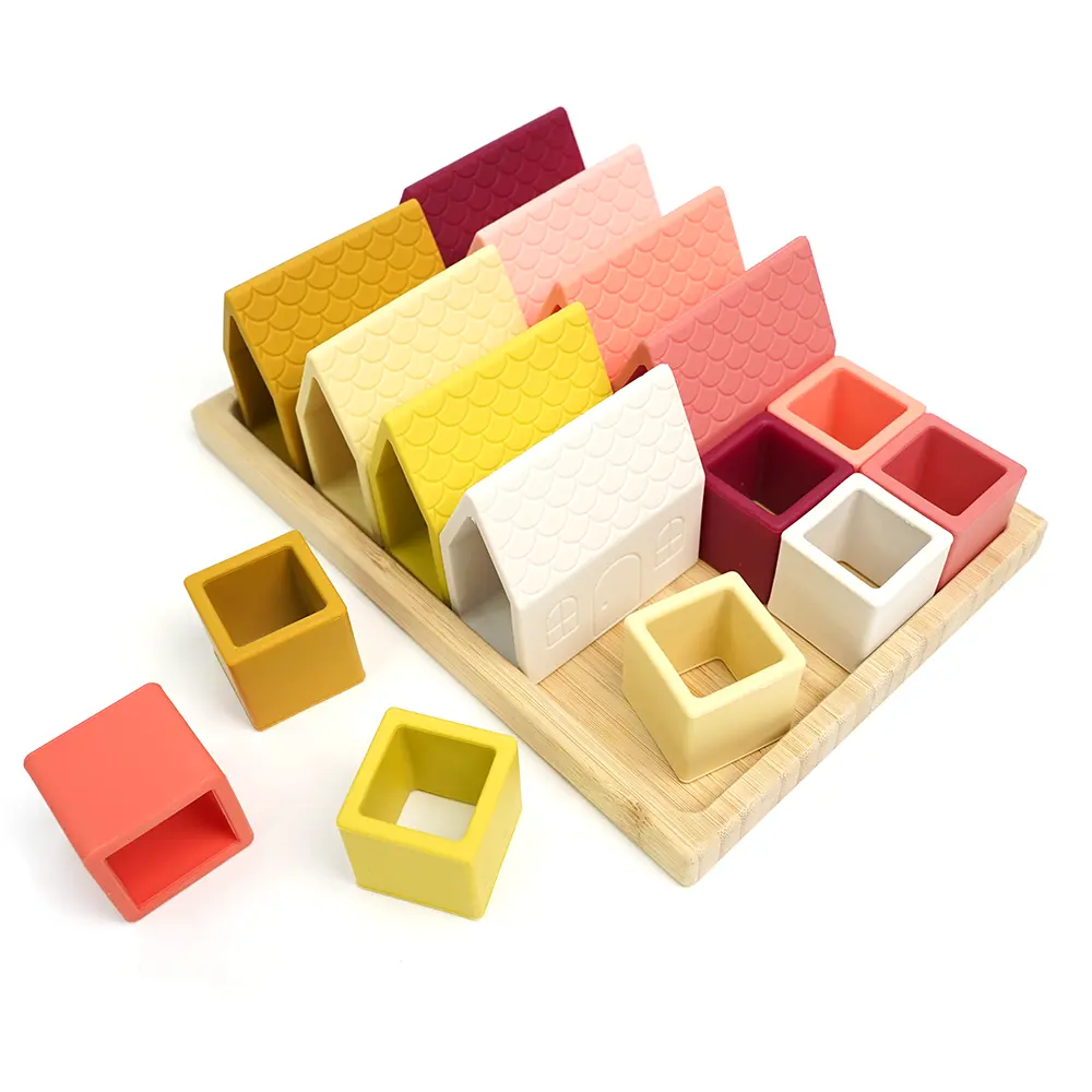 Детская головоломка Монтессори, деревянная силиконовая головоломка, игры для дошкольного обучения пищевого класса, обучающие игрушки