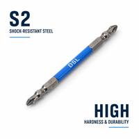 Embouts de tournevis magnétiques en acier S2 HRC60 poli 65 mm PH2 antidérapants Phillips industriels DIY OEM pour perceuse électrique