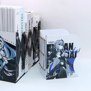 Custom Afdrukken Metalen Verstelbare Intrekbare Boek Houder Boek Eindigt Anime Uitbreidbaar Boekensteunen Voor Planken