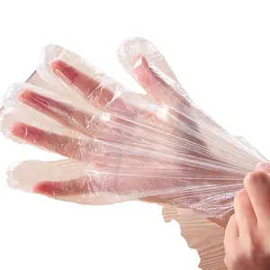 Einweg-transparente Poly handschuhe in Lebensmittel qualität PE CPE TPE-Handschuhe Individuell verpackte Kunststoff handschuhe für die Fast-Food-Küche