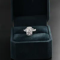Engagement Ring Custom 1-5 Carat Engagement Ring Diamond Eternity Moissanite Ring Band For Women And Men Wedding Design