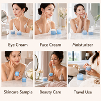 Pot à crème rond à paroi épaisse en PP, conteneur cosmétique à double paroi pour crème pour le visage, masque de nuit, beurre corporel, emballage pour soins de la peau