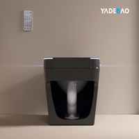 WC intelligent en céramique automatique noir or, sanitaires, cuvette de toilette intelligente, toilette monobloc