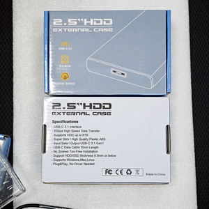 USB 3.1 to 2.5 Inch SATA Hard Disk Drive <b>Enclosure</b> Transparent <b>Plastic</b> External Storage HDD Case Box Used Adapter for SSD - Product Image 5