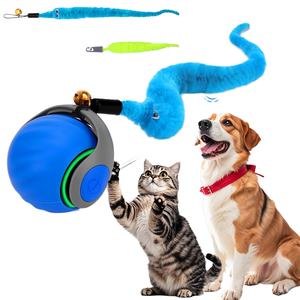 Automatic <b>Cat</b> Toy Ball Interactive Way for <b>Cats</b> to Keep Themselves Entertained Includes a Caterpillar Pet Supplies - Product Image 2
