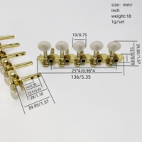 High Quality Electric Guitar Tuning Pegs 5R5L 5 Sets 10 Strings Double Hole Steel Column Replacement String Peg Accessories