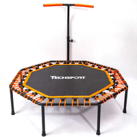 TIANXIN Trampoline hexagonal pliable pour fitness, structure robuste, ressorts silencieux, trampoline d'intérieur de 50 pouces pour usage domestique