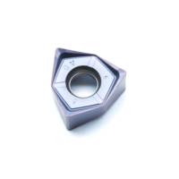 Plaquette de fraisage hexagonale double face WNMU040304EN à alimentation rapide, avec éjection de copeaux GM, pour un contrôle stable des copeaux lors du fraisage brut de la fonte