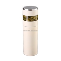 Bouteille d'eau isotherme en acier inoxydable avec affichage de la température LED, capacité de 350 ml, tasse professionnelle avec boîte cadeau