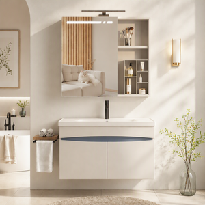 WJL # Offerta Speciale # Mobili da Bagno Minimalisti in Lega di Alluminio da Parete <span class=keywords><strong>con</strong></span> Specchio Ingranditore - Product Image 1