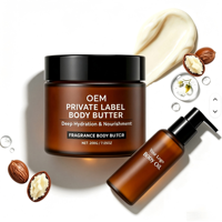 Coffret Cadeau Duo Huile et Beurre Corporel Naturels – Soin Hydratant Éclatant pour la Peau – Personnalisable OEM – Sans Cruauté Animale