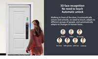 Serrure de porte intelligente 2026 avec reconnaissance faciale 3D et empreinte digitale, caméra pour porte en aluminium, interphone vidéo domestique, application Tuya Smart Life Cloud