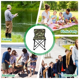 Silla Plegable Portátil con Diseño de Camuflaje Personalizado para Jardín, Playa, Pesca y Actividades al Aire Libre - Product Image 6