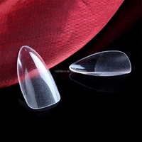 NADECO Vente en gros Mat à l'intérieur, facile à coller court Stiletto Sharpe Nail Tips, Artificial French Design,240 Pcs/boîte