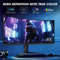 KOORUI- Factory Price Pc 34 Inch Curved Monitor Anti-blue Light 165HZ Computer Screen PC Monitor 4K 3440 X1440 Gaming Monitors