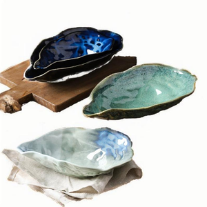 Vaisselle en porcelaine de style japonais unique plat en céramique en forme d'huître créative pour restaurant - Product Image 1