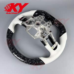 Volant de course sport en cuir et fibre de carbone avec LED et indicateur de régime pour Ford Mustang GT GT350 GT500 Shelby Cobra 2015-2023 - Product Image 4