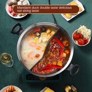 304 pentola calda anatra mandarina in acciaio inossidabile moderna cinese Wok <span class=keywords><strong>Queen</strong></span> pentola per uso domestico multistrato in metallo Set di pentole - Product Image 4