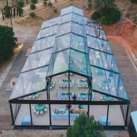 Tentes transparentes directes d'usine chinoise pour mariages et fêtes, tentes d'atrium en aluminium pour 200 à 300 personnes