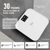 Analyseur de composition OEM de haute précision, mesure de l'IMC corporel, balance de salle de bain bluetooth numérique, balance de fitness corporelle intelligente